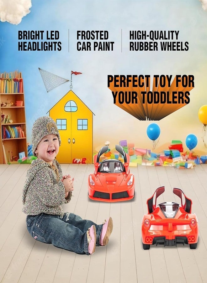 براند كونكور سيارة رياضية قابلة لإعادة الشحن تعمل بجهاز تحكم عن بعد من ماركة كونكر، مزودة بأبواب قابلة للفتح وأضواء LED للأطفال، سيارة رياضية فائقة السرعة للأطفال، لعبة تحكم عن بعد كبيرة الحجم للأطفال من 3 إلى 10 سنوات (سيارة فيراري حمراء تعمل بجهاز تحكم عن بعد). - Image 5